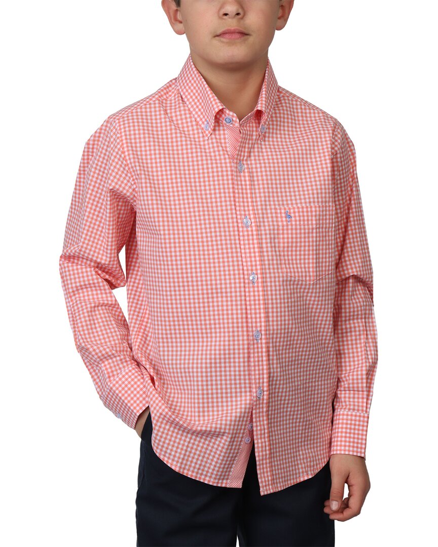 Tailorbyrd Signature Gingham Shirt In Pink
