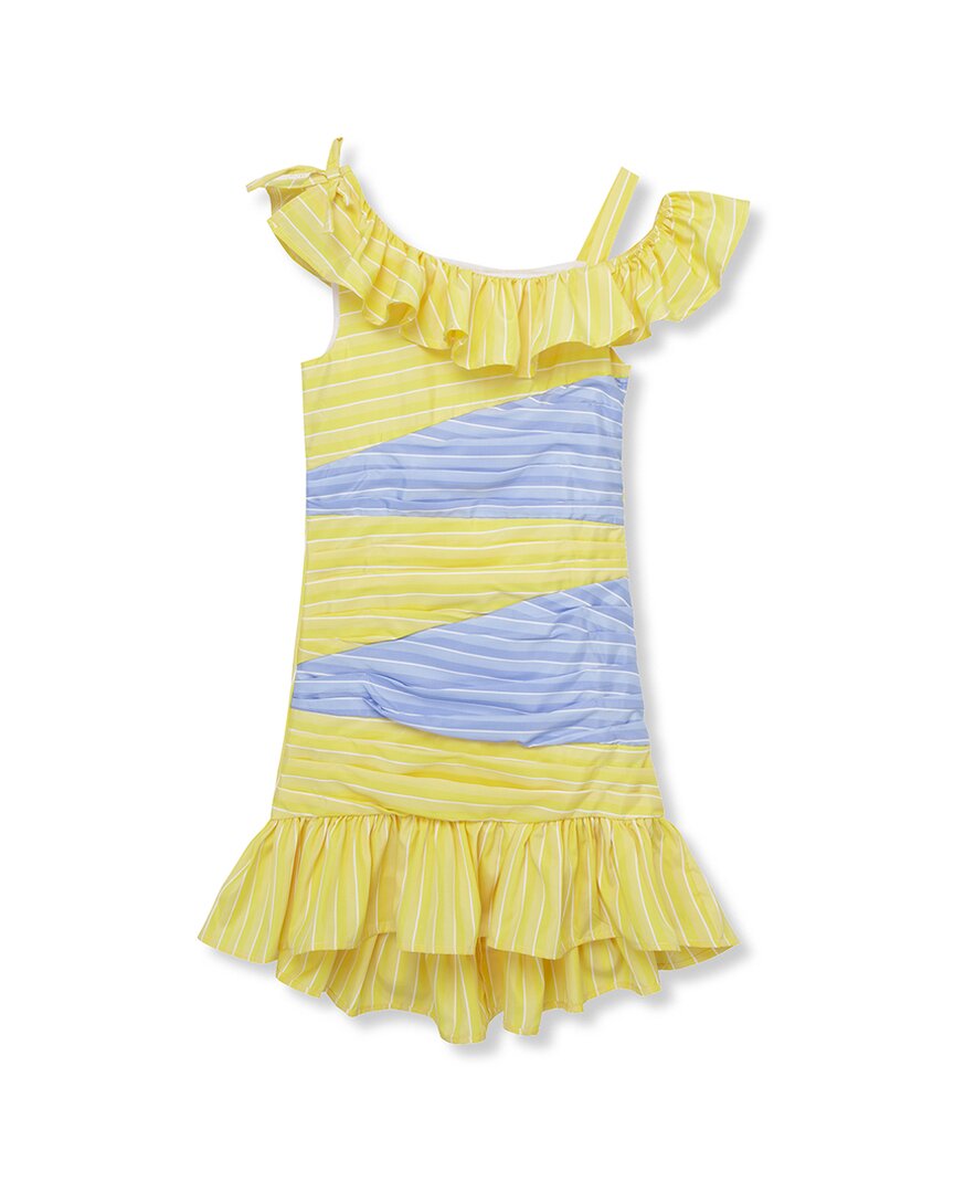 Habitual Colorblock High-low Dress In Multi