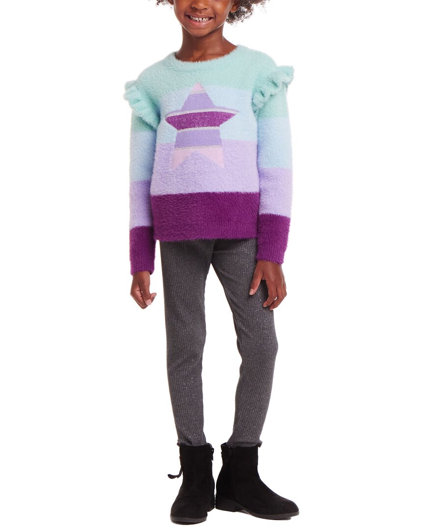Andy & Evan Kids'  Full Eyelash Sweater & Legging Set In Multi