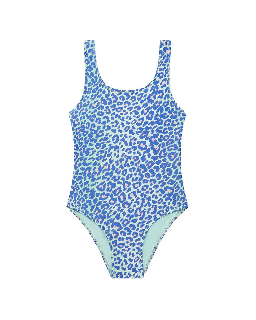 Boardies ¨ Lime Leopard Classic Swimsuit In Blue