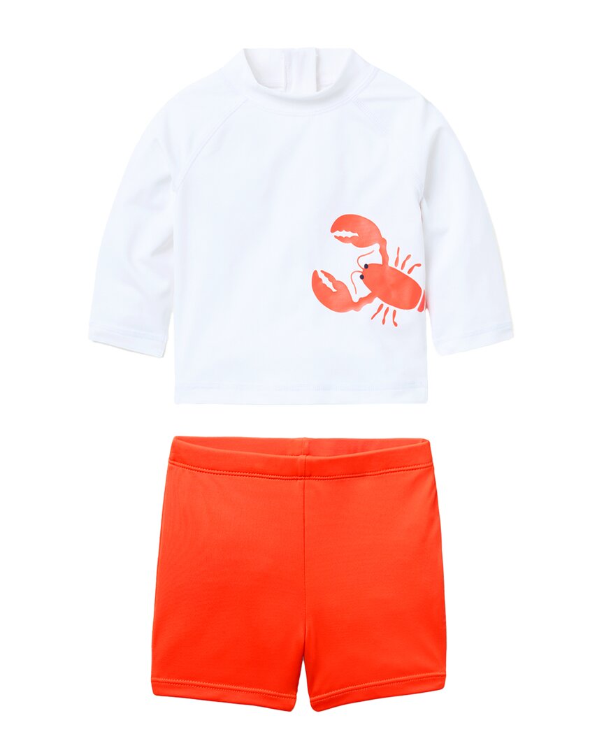 Janie And Jack Recycled Lobster Rashguard 2pc Swimsuit In Multi