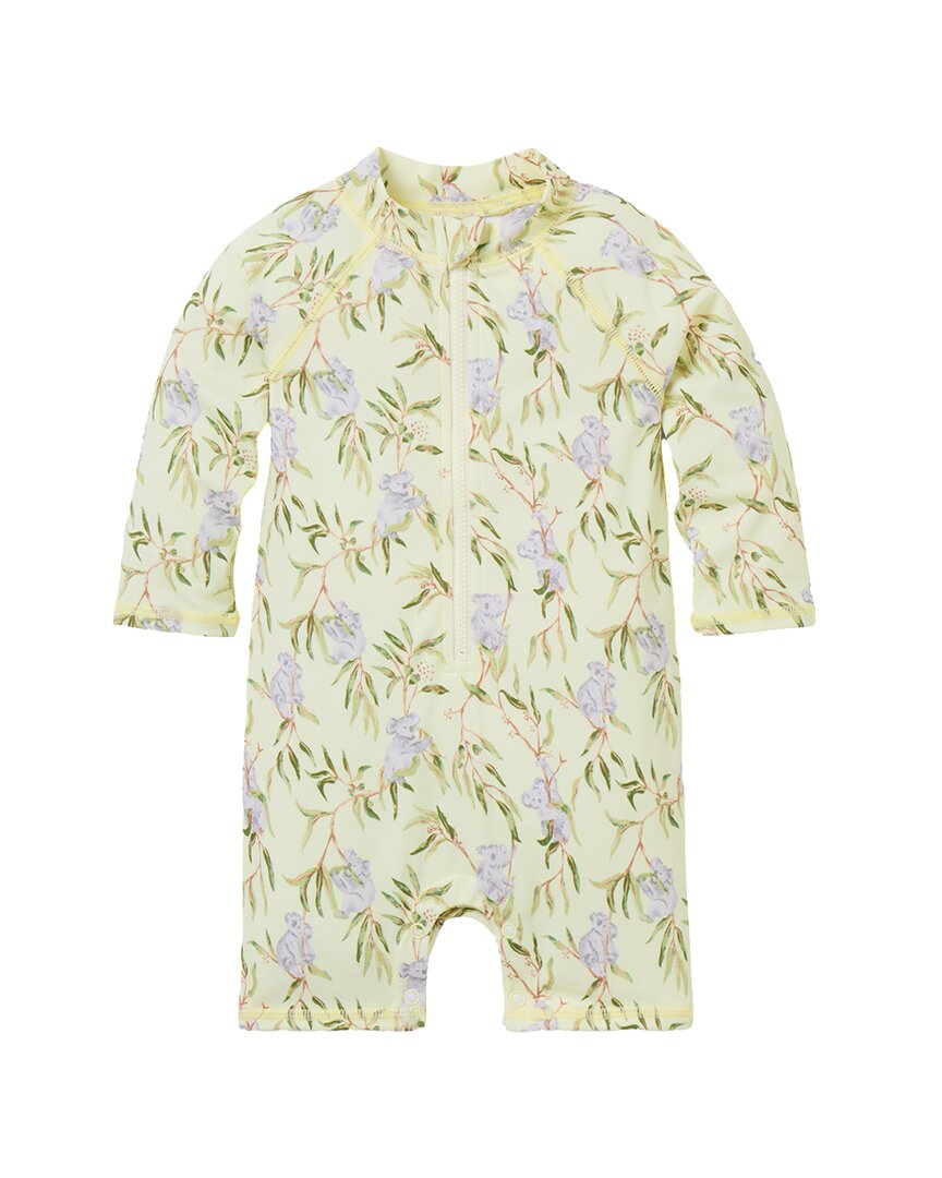 Janie And Jack Recycled Koala Rashguard Swimsuit In Green