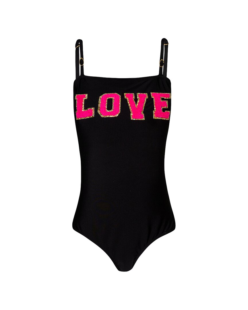 Pq Swim Kids One Piece Bathing Suit In Black