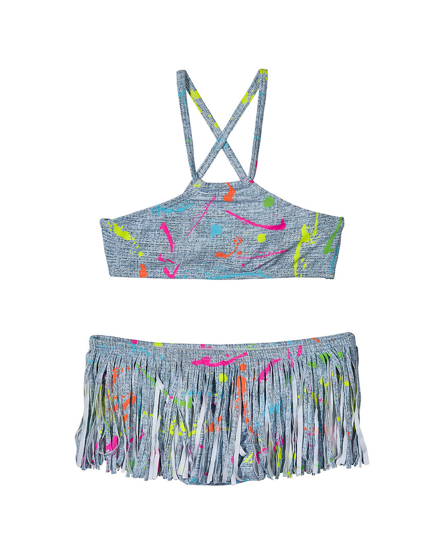 Image of PilyQ Fringe Painted Bikini Set