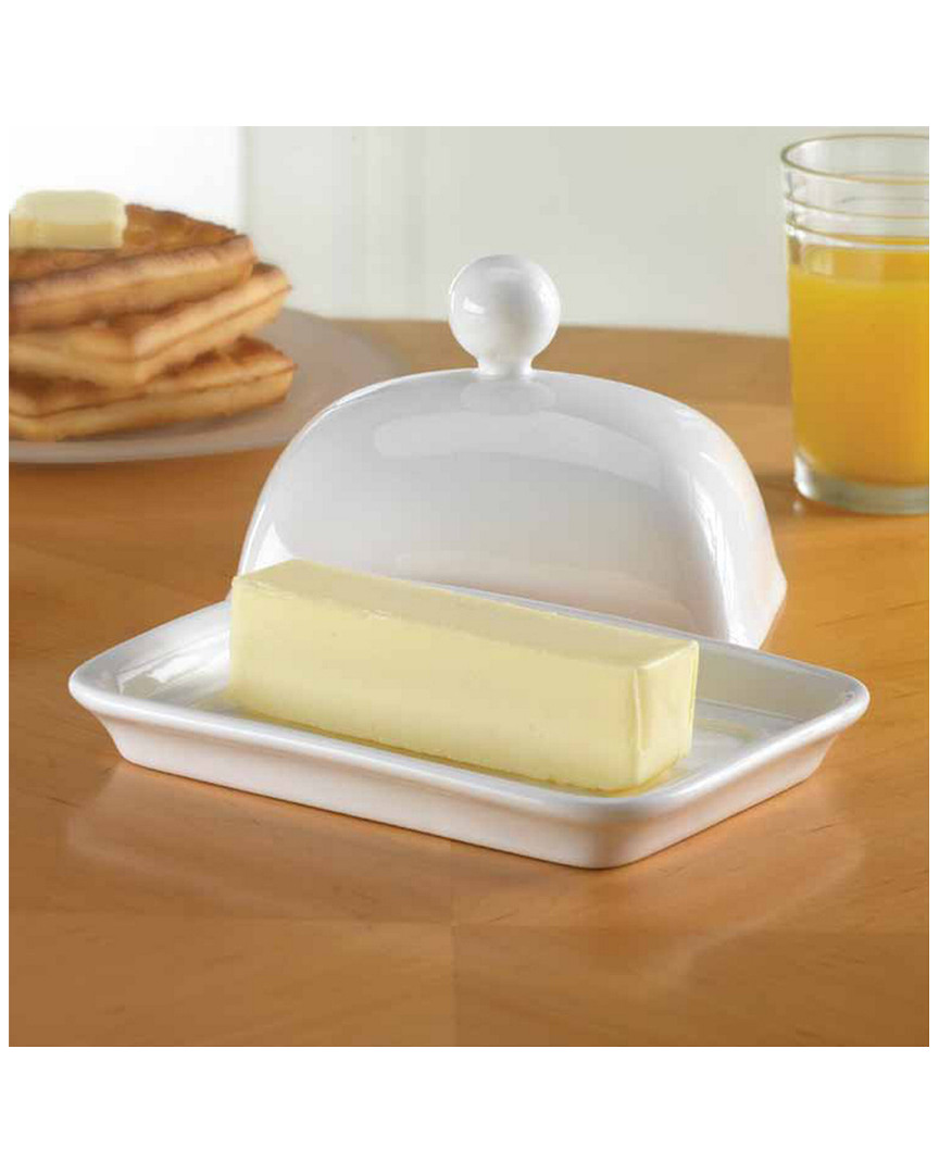Home Essentials Essen Butter Dish Gb In White