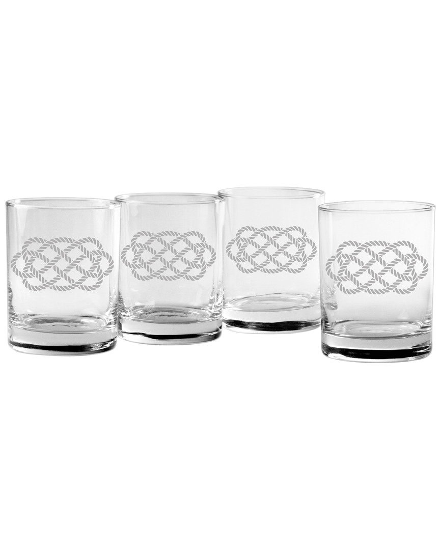 Susquehanna Set Of 4 Ocean Plait Rocks Glasses