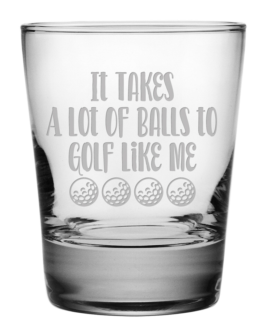 Susquehanna Glass Set Of Four 13.25oz Golf Like Me Dof Glasses