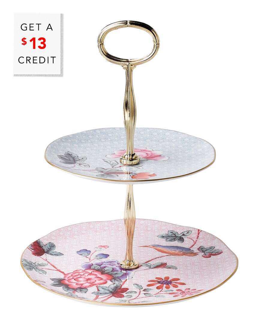 Wedgwood Vera Wang By  Cuckoo 2-tier Cake Stand With $13 Credit In Nocolor