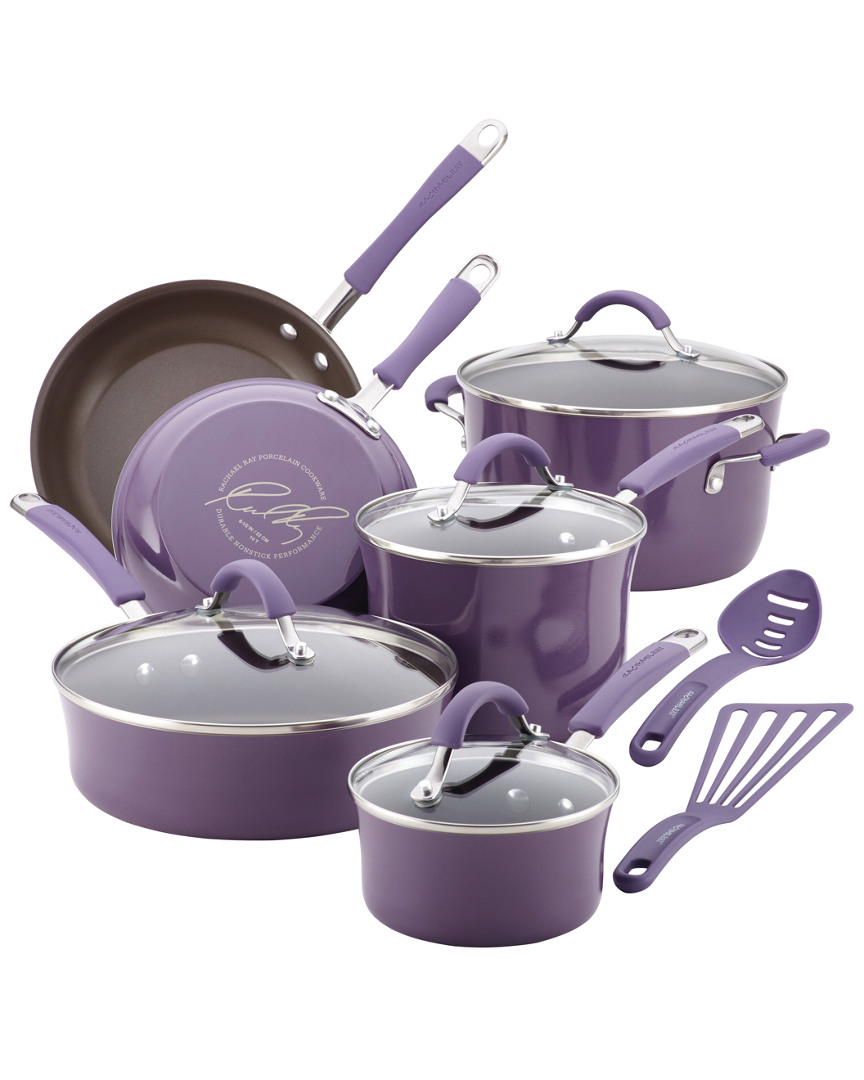Rachael Ray Cucina Hard Porcelain Enamel Nonstick 12pc Cookware Set