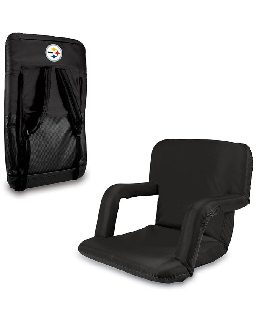 Picnic Time Discontinued Pittsburgh Steelers Black Ventura Seat