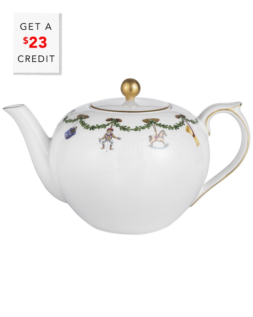Royal Copenhagen Star Fluted Christmas Tea Pot
