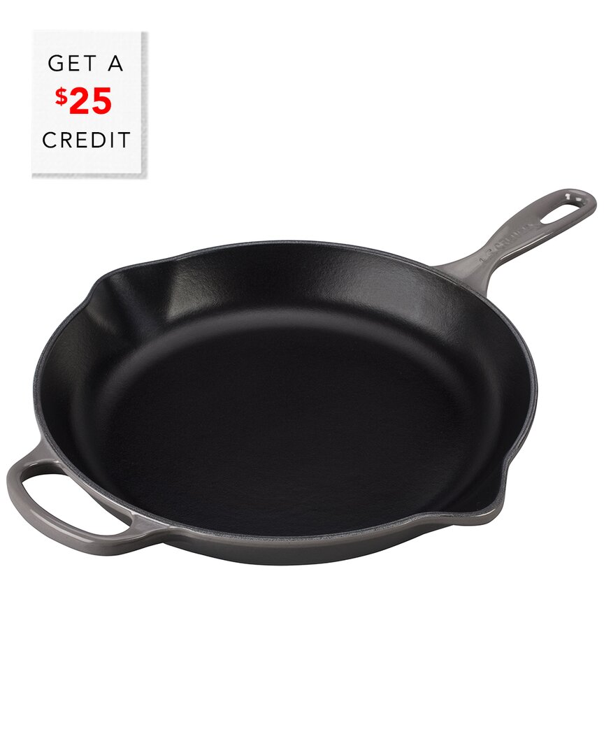 LE CREUSET 11.75IN SIGNATURE IRON HANDLE SKILLET WITH $25 CREDIT