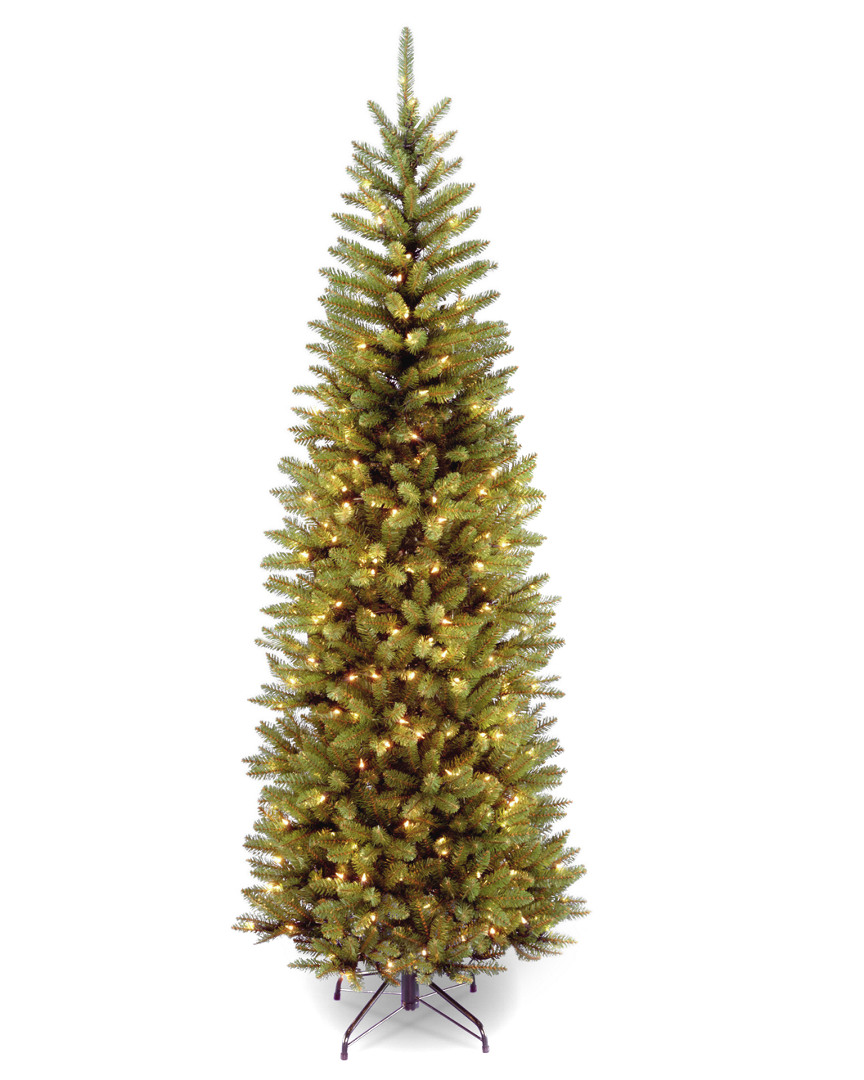 National Tree Company 7.5ft Kingswood Fir Pencil Tree With 350 Clear Lights