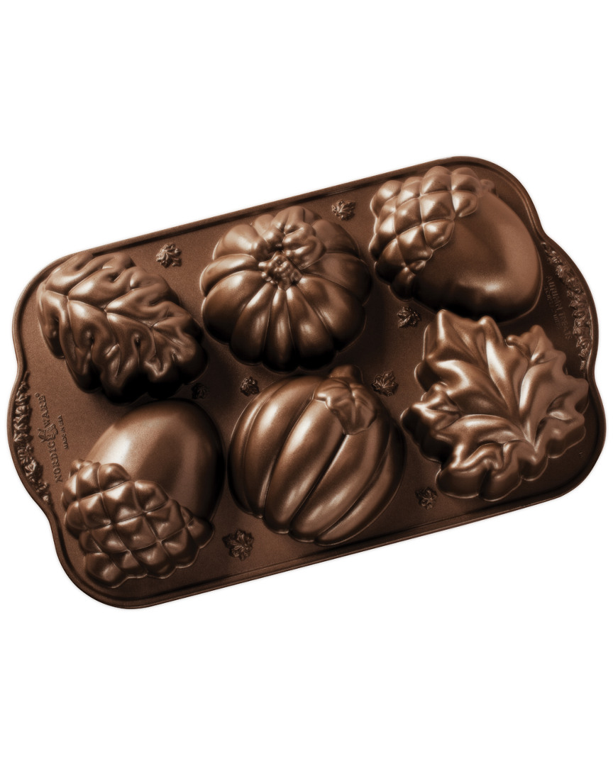 Nordic Ware Autumn Treats Pan In Bronze