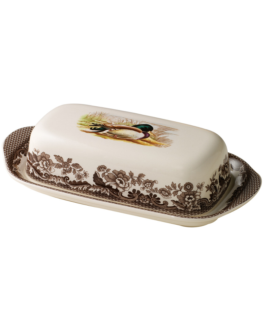 Spode Woodland Covered Butter Dish