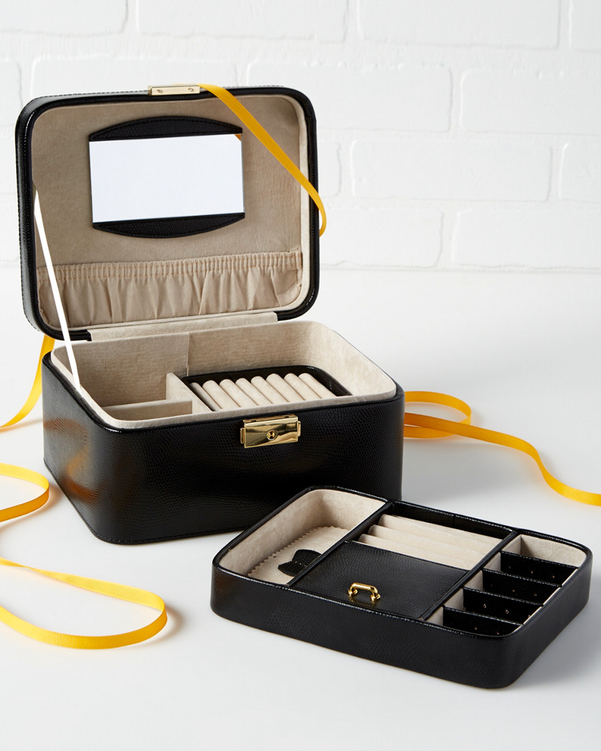 Bey-berk Lizard Leather Jewelry Box