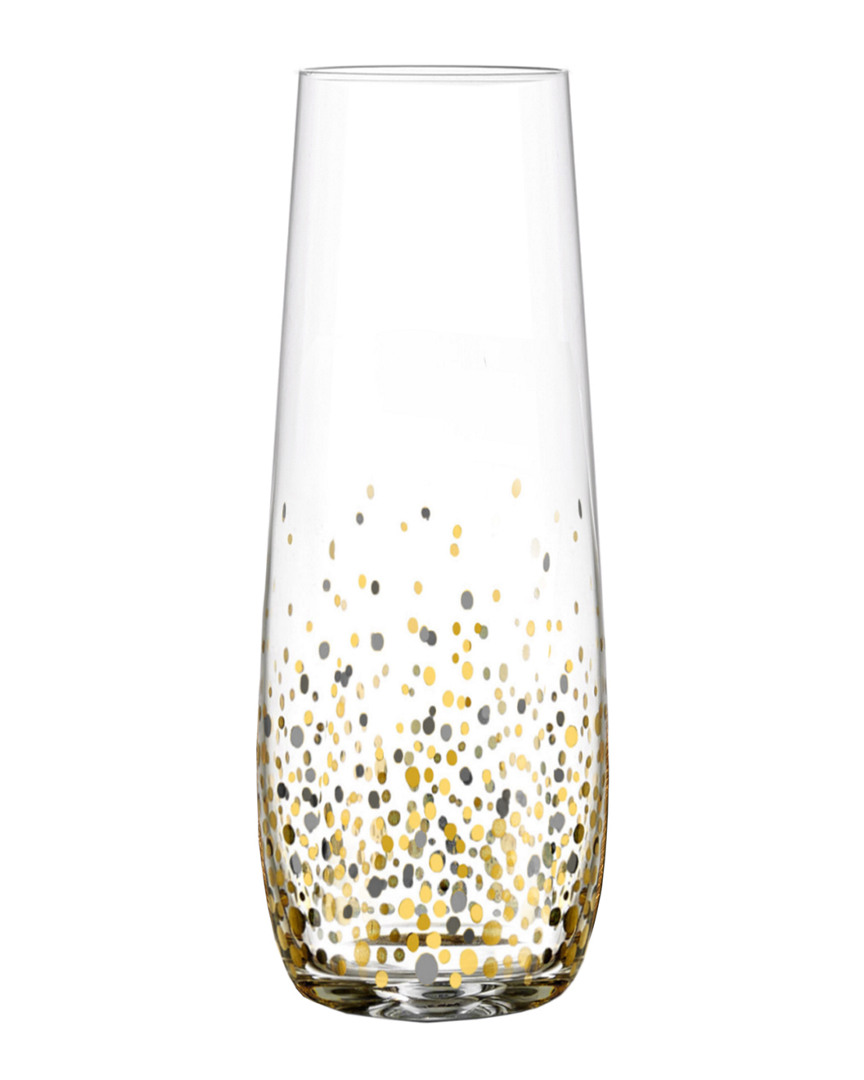 Jay Imports Jay Import Confetti Set Of Four 12oz Stemless Flutes