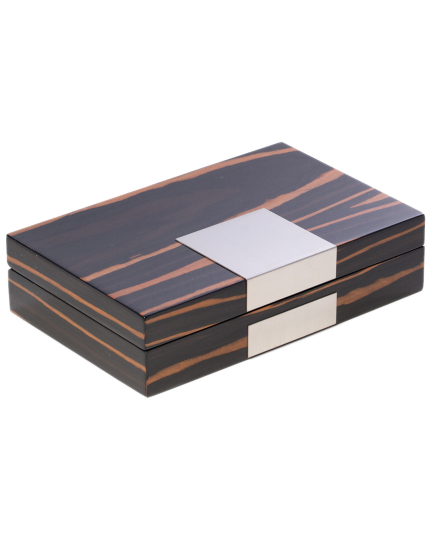 Bey-berk Ebony Valet Box In Black