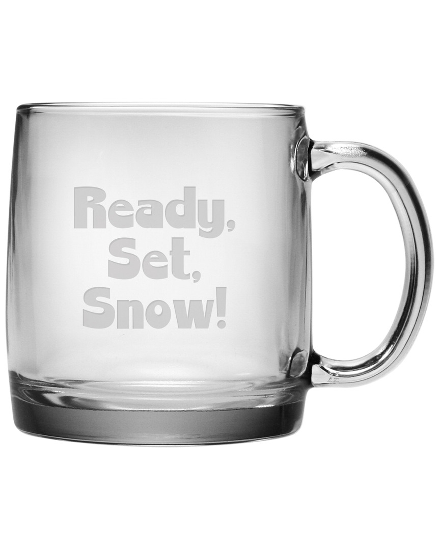 Susquehanna Glass Ready Set Snow Set Of 4 Nordic Mugs