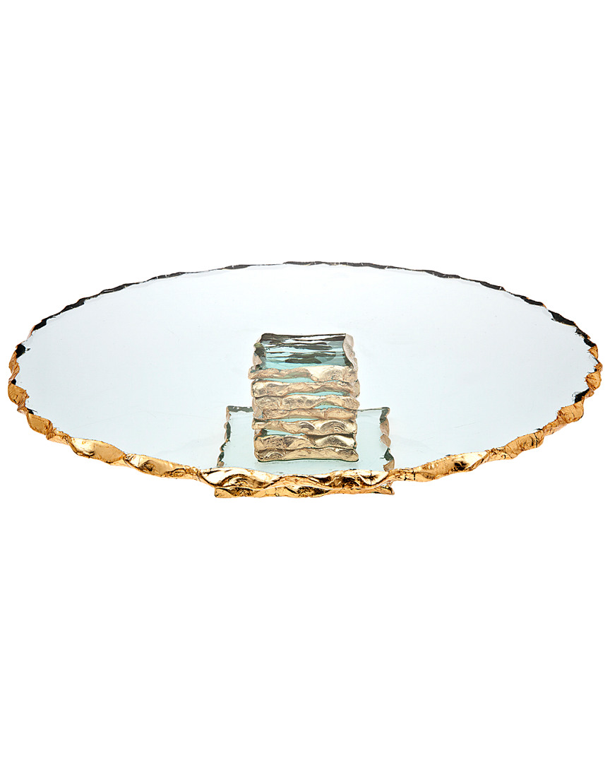 Godinger Harper 13in Cake Plate In Clear