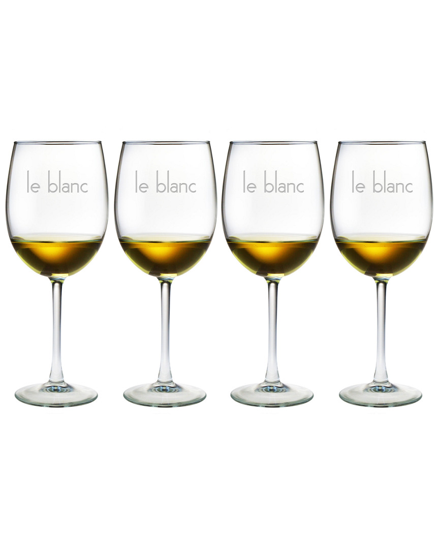 Susquehanna Le Blanc Set Of 4 16oz White Wine Balloon Glasses
