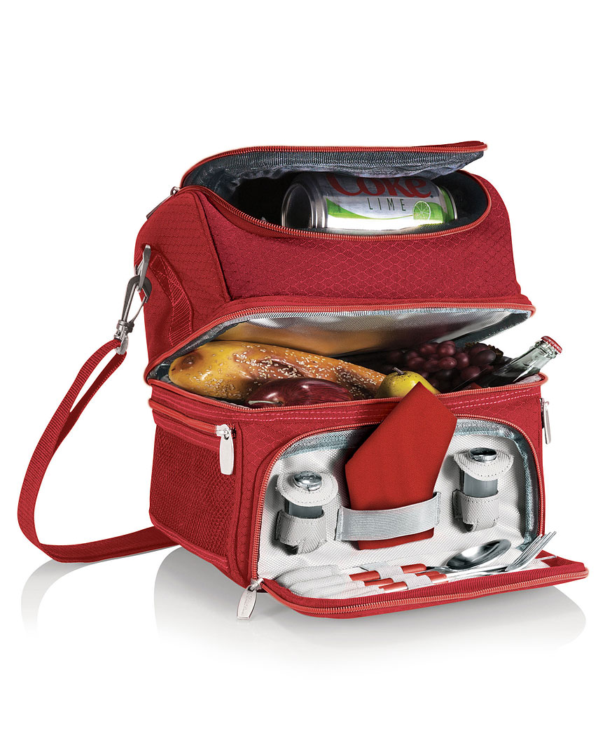 Picnic Time Pranzo Lunch Cooler Tote In Red