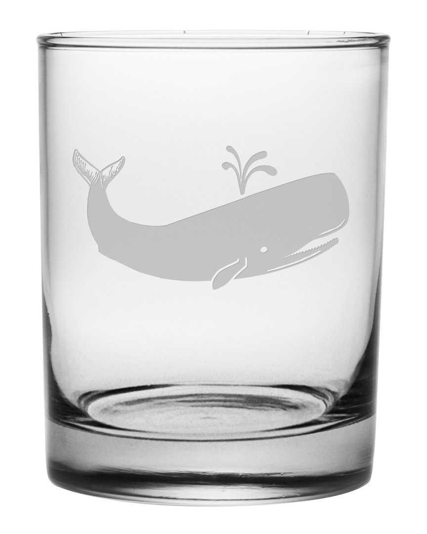 Susquehanna Glass Whale Set Of Four 14oz Rock Glasses