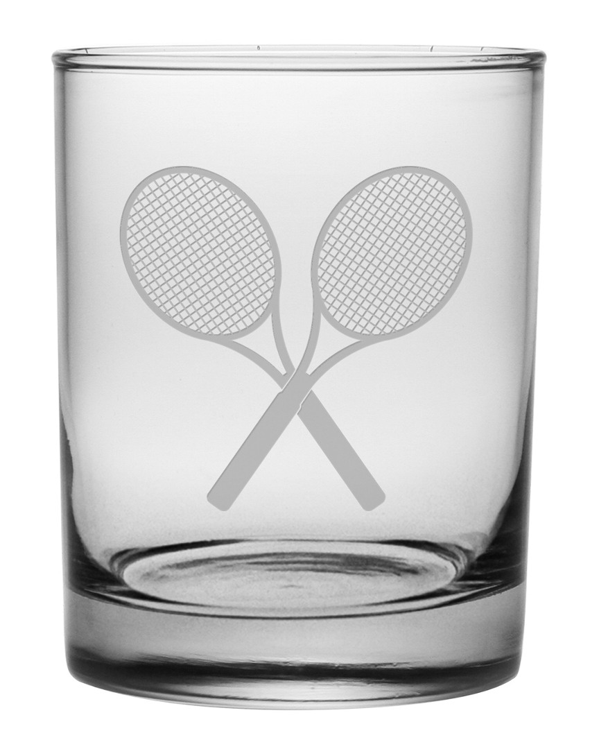 Susquehanna Glass Tennis Set Of Four 14oz Rock Glasses