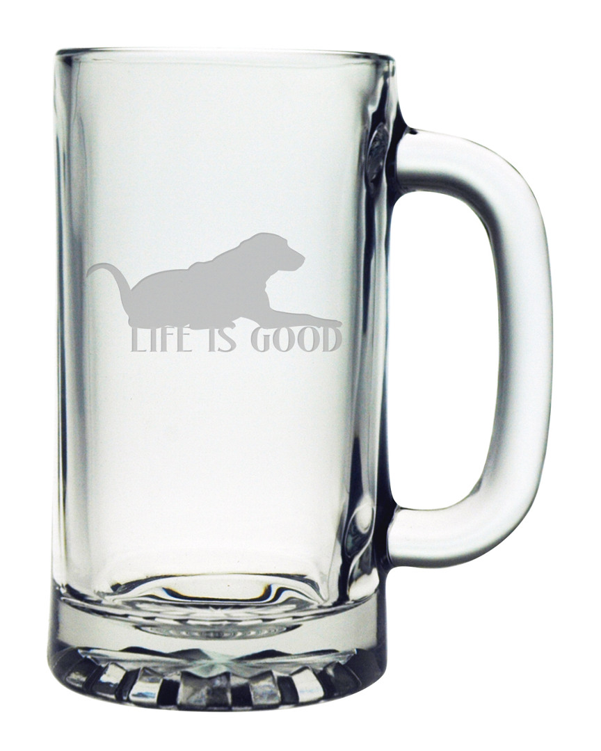 Susquehanna Glass Life Is Good Set Of 4 Tankard Mugs