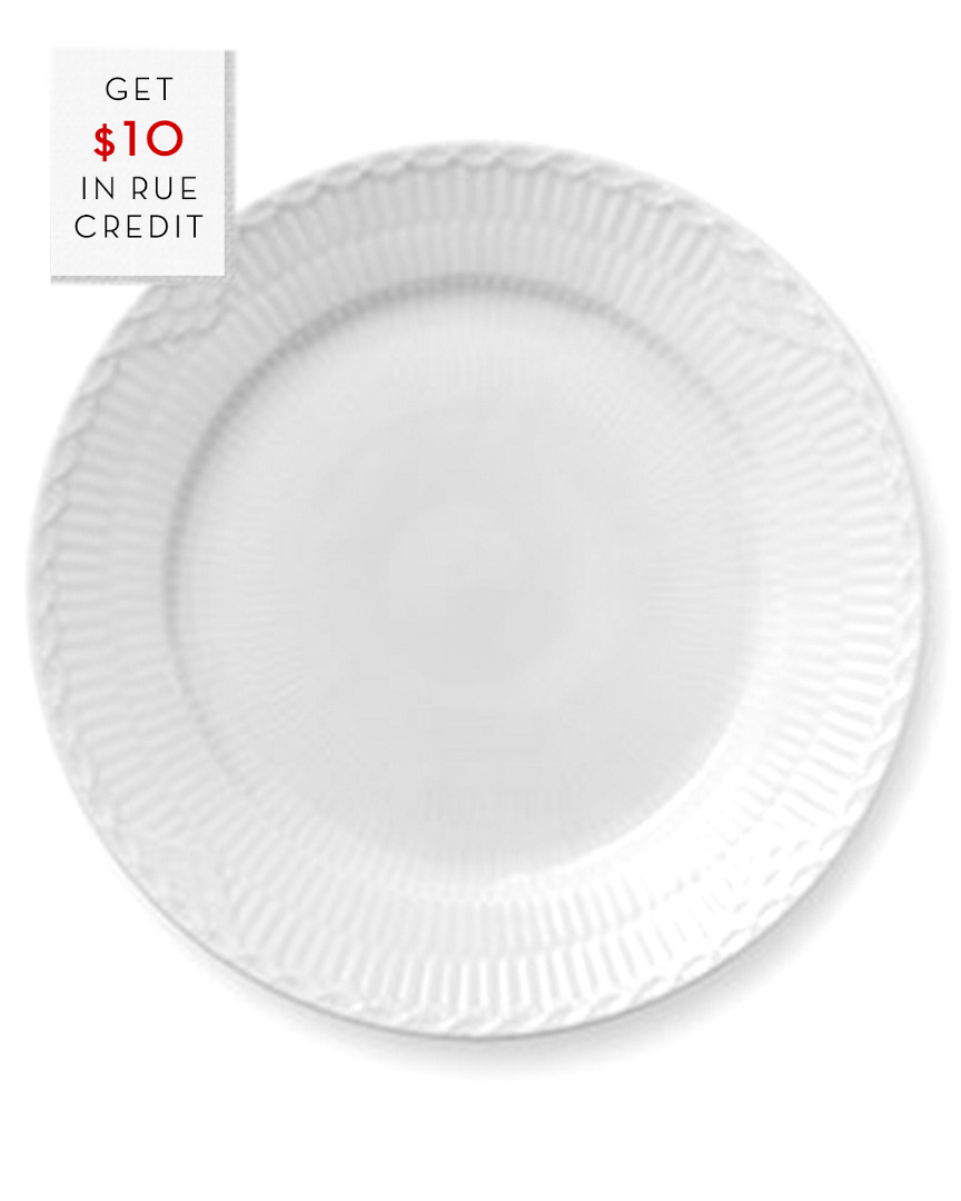 Royal Copenhagen White Fluted Half Lace 7.5in Dessert Plate With $10 Credit