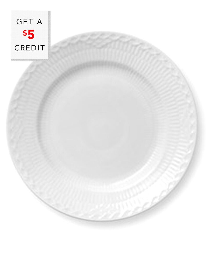 Royal Copenhagen White Fluted Half Lace Bread & Butter Plate In Nocolor