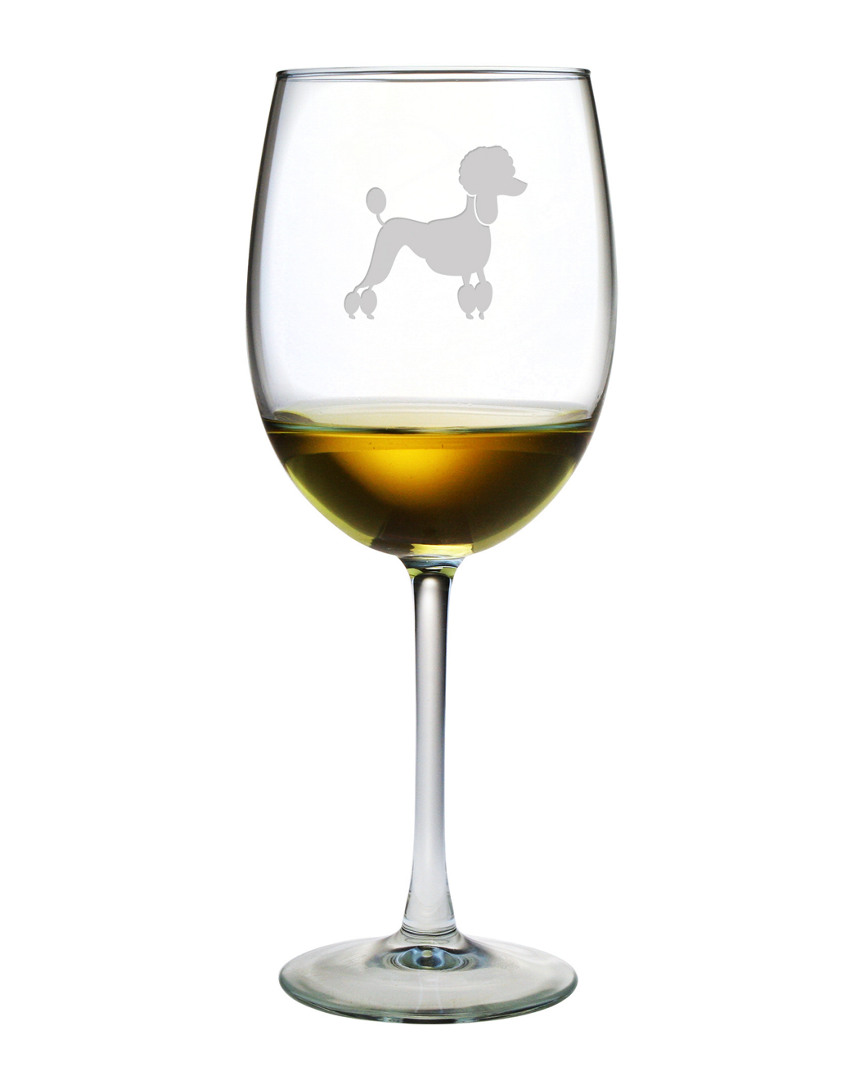Susquehanna Glass French Poodle Set Of 4 Wine Glasses