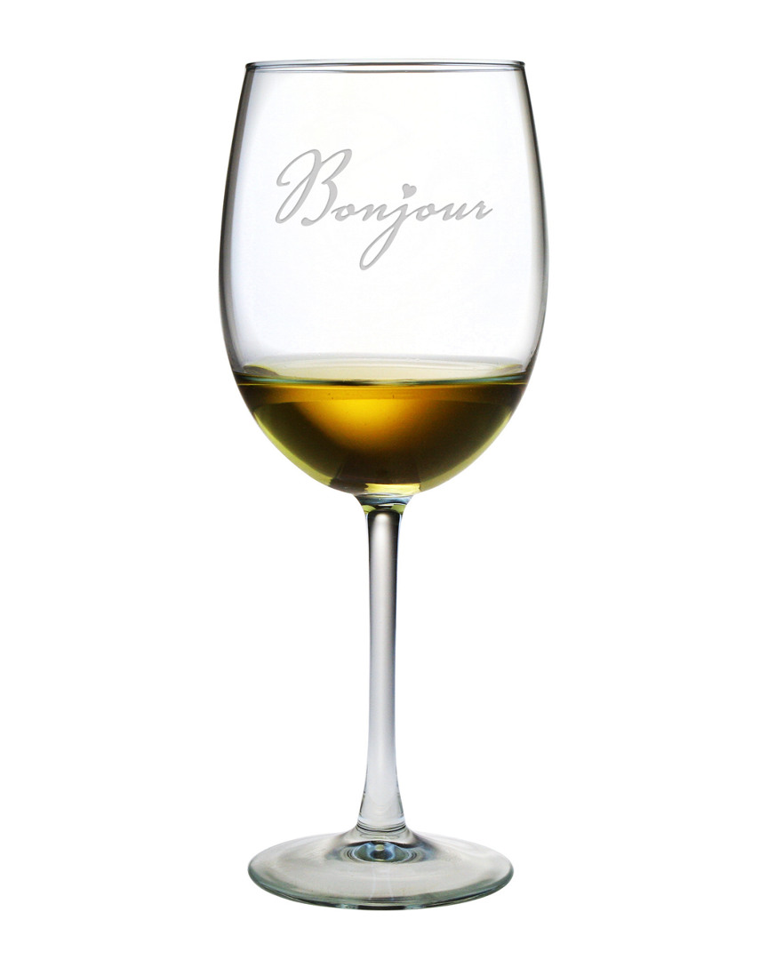 Susquehanna Glass Bonjour Set Of 4 Wine Glasses
