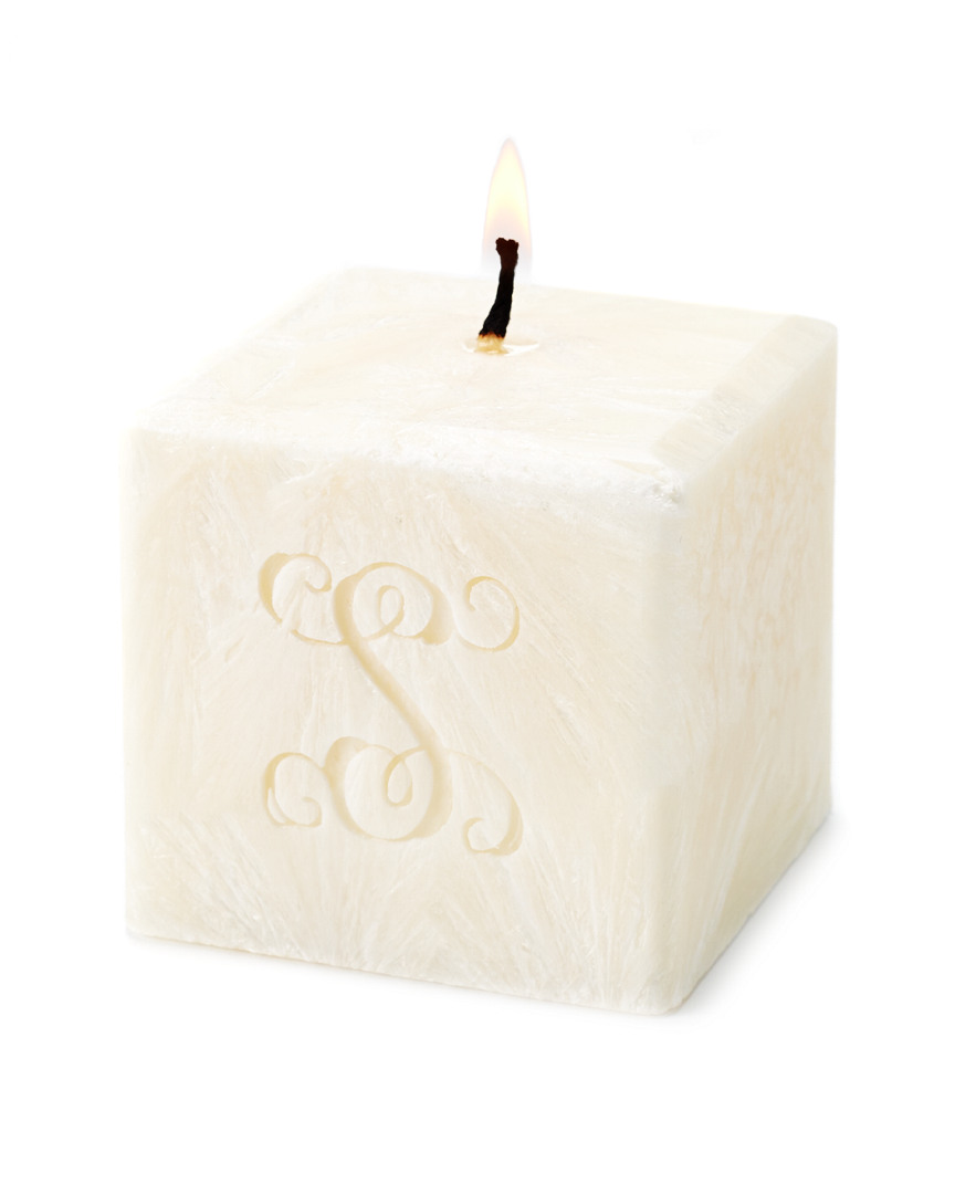 Carved Solutions Unscented 7oz Monogrammed Candle, (a-z)