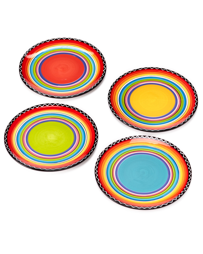 Certified International Tequila Sunrise Set Of Four 9in Salad Plates
