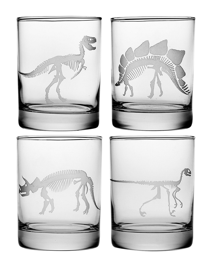 Susquehanna Glass Set Of Four Jurassic Rocks Glasses