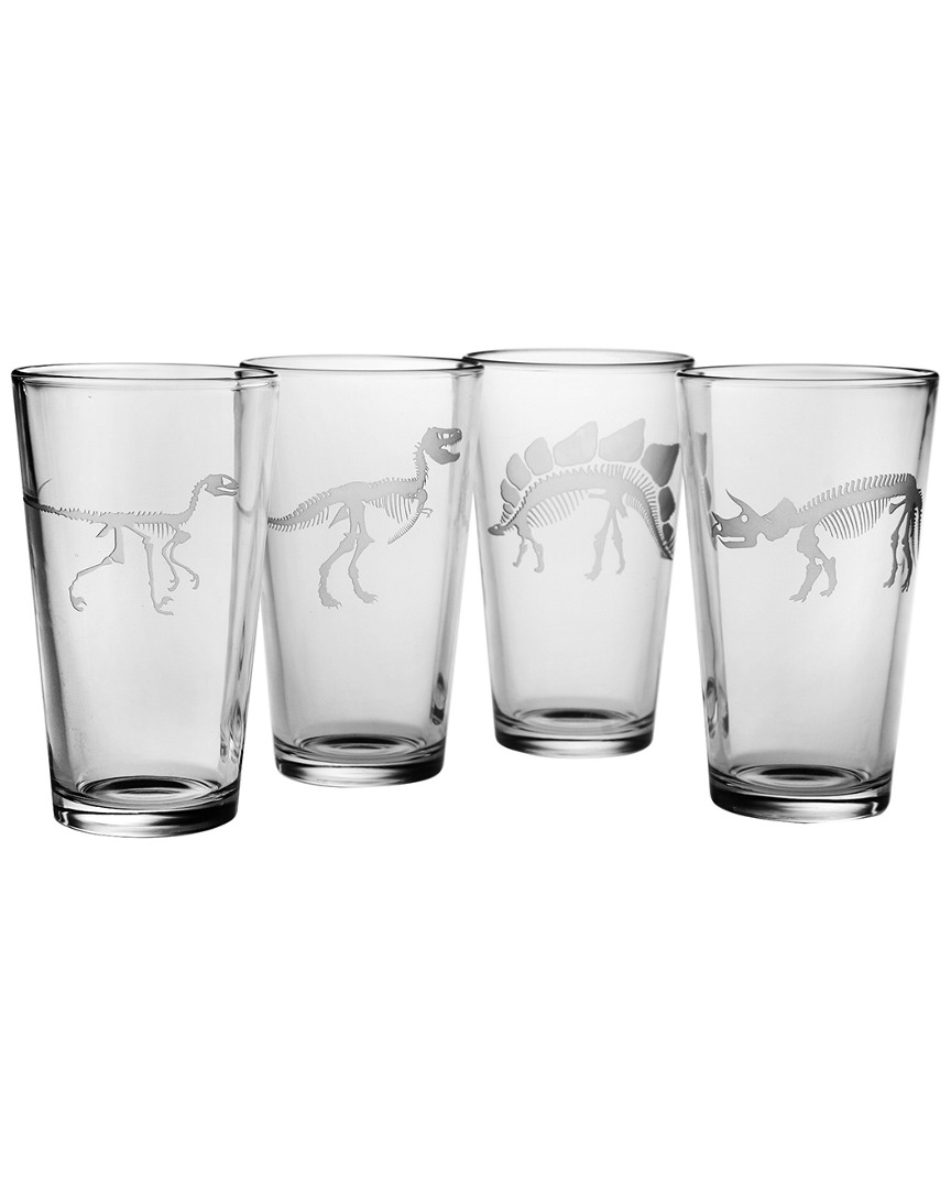 Susquehanna Glass Set Of Four Jurassic Pint Glasses