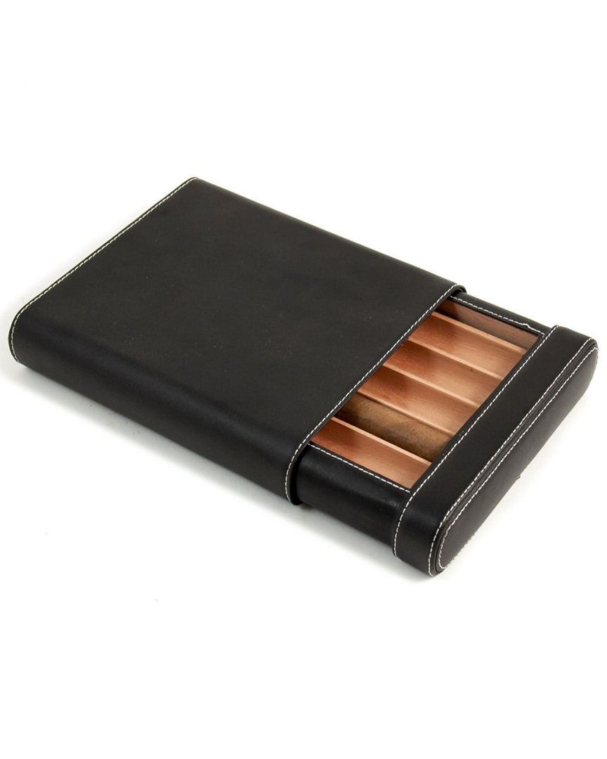 Bey-berk Leather 5-cigar Case