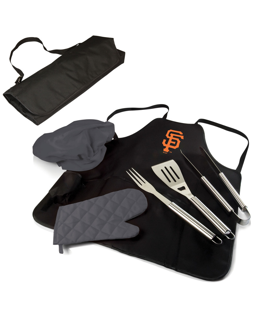 Picnic Time San Francisco Giants Bbq Apron Tote In Black