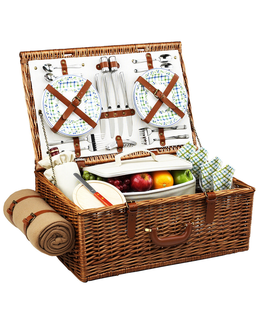 PICNIC AT ASCOT PICNIC AT ASCOT DORSET BASKET FOR 4 WITH BLANKET 
