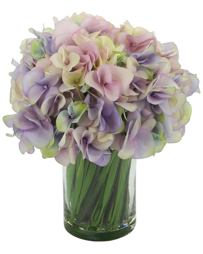 Creative Displays Lavender & Green Hydrangea Floral Arrangement In Multicolor