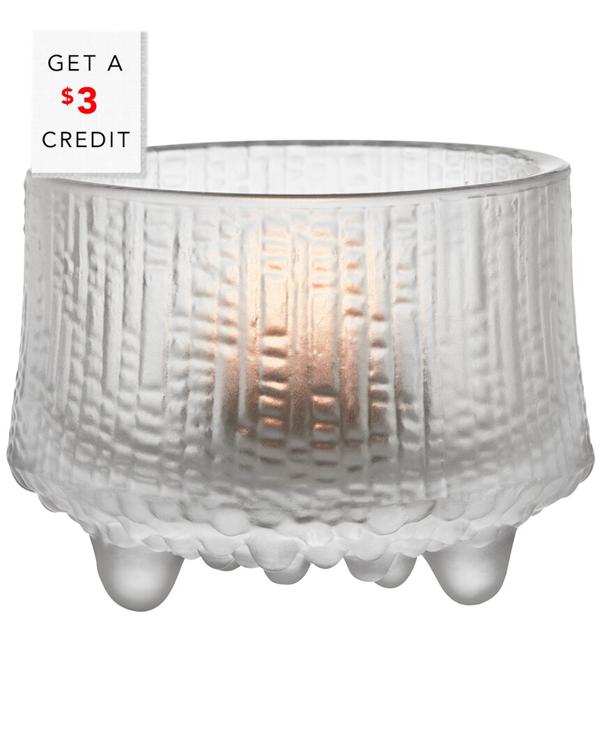 Iittala Ultima 2.5in Thule Matte Tealight Candleholder With $3 Credit In Transparent
