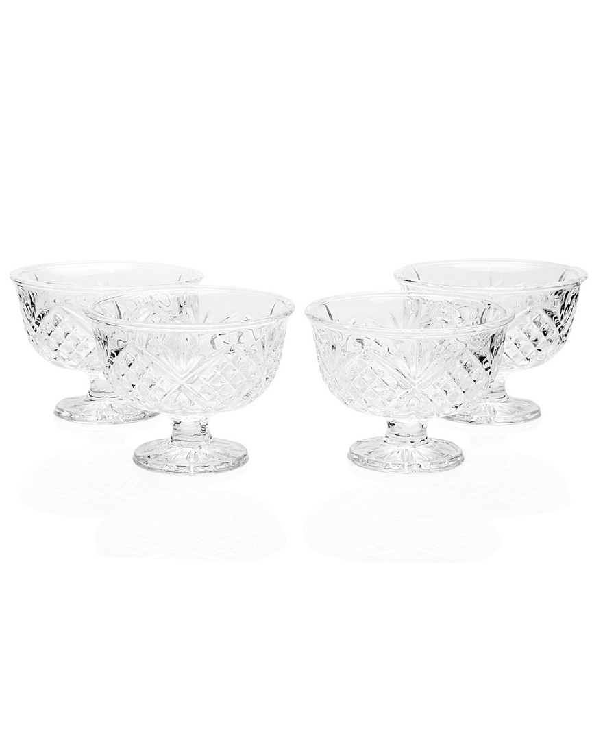 Godinger Dublin Set Of 4 4.35in Ice Cream Bowls