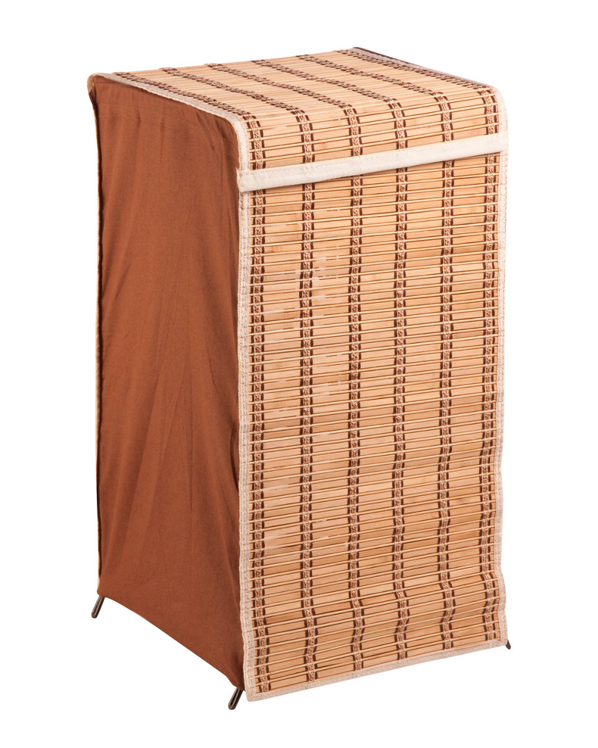 Honey-can-do Tall Bamboo Wicker Hamper In Nocolor
