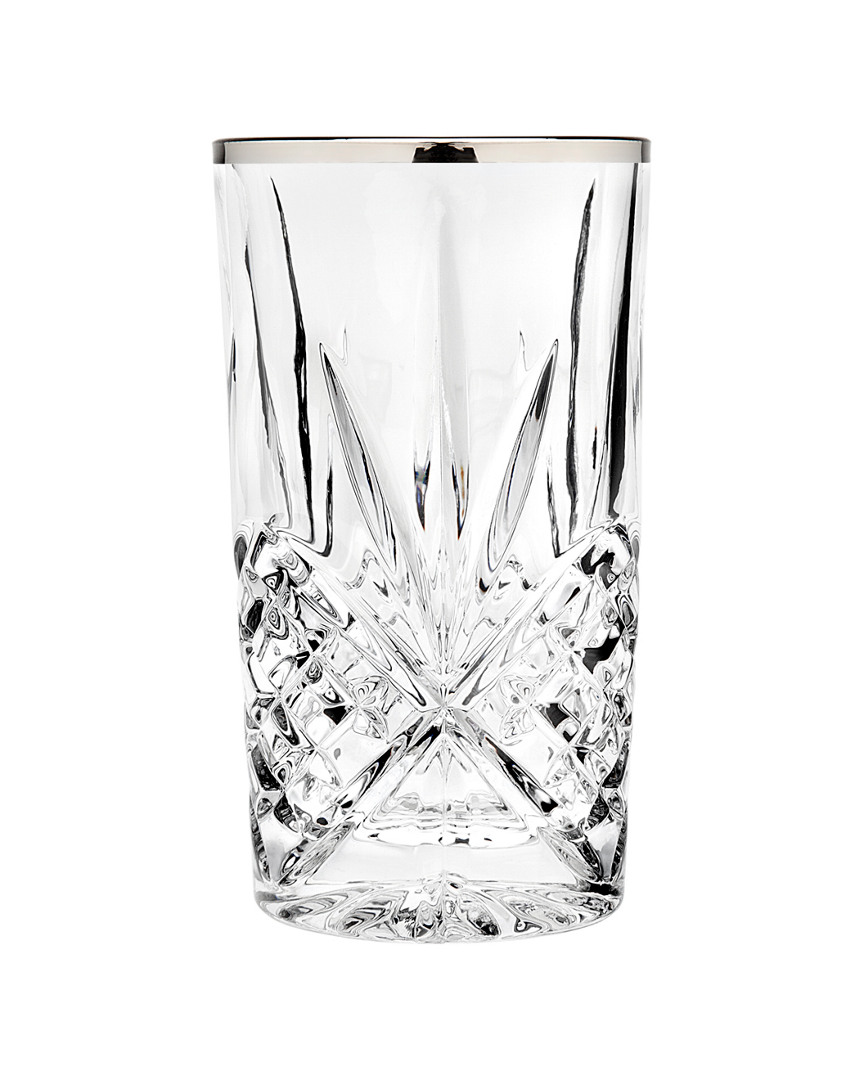 Shop Godinger Dublin Set Of Four 10oz Platinum Rimmed Highballs