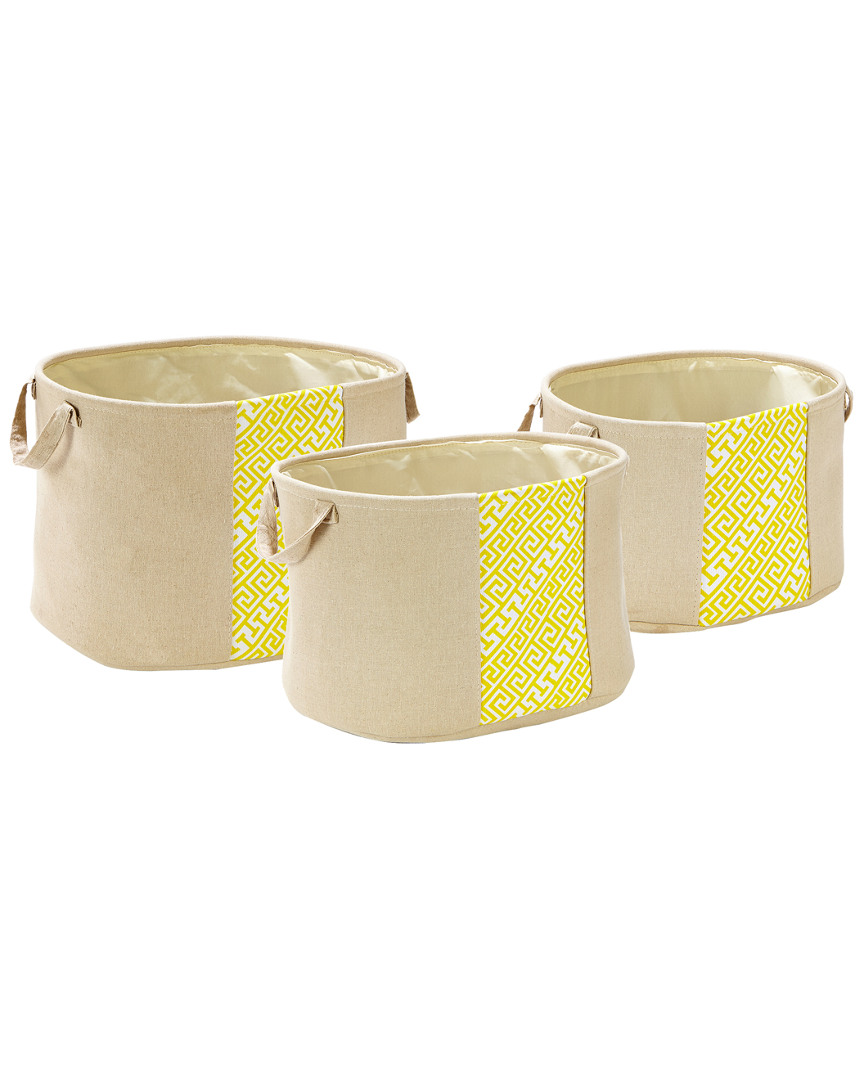 Macbeth 3pc Oval Tote Set In Yellow