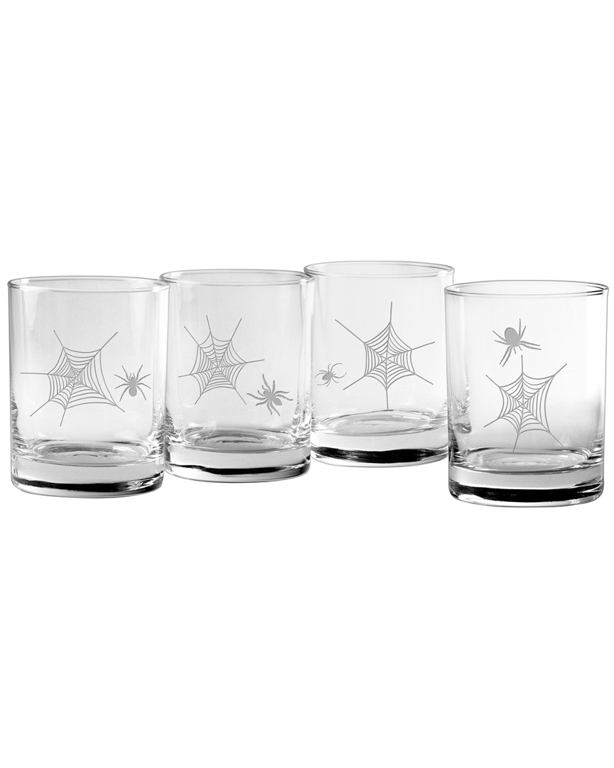 Susquehanna Set Of 4 Arach-no-phobia Assortment Rocks Glasses