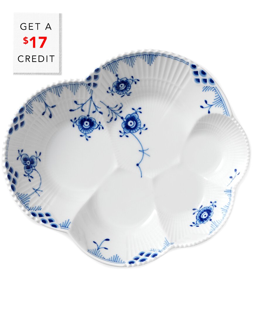 ROYAL COPENHAGEN ROYAL COPENHAGEN BLUE ELEMENTS SKY SHAPED DISH WITH $17 CREDIT