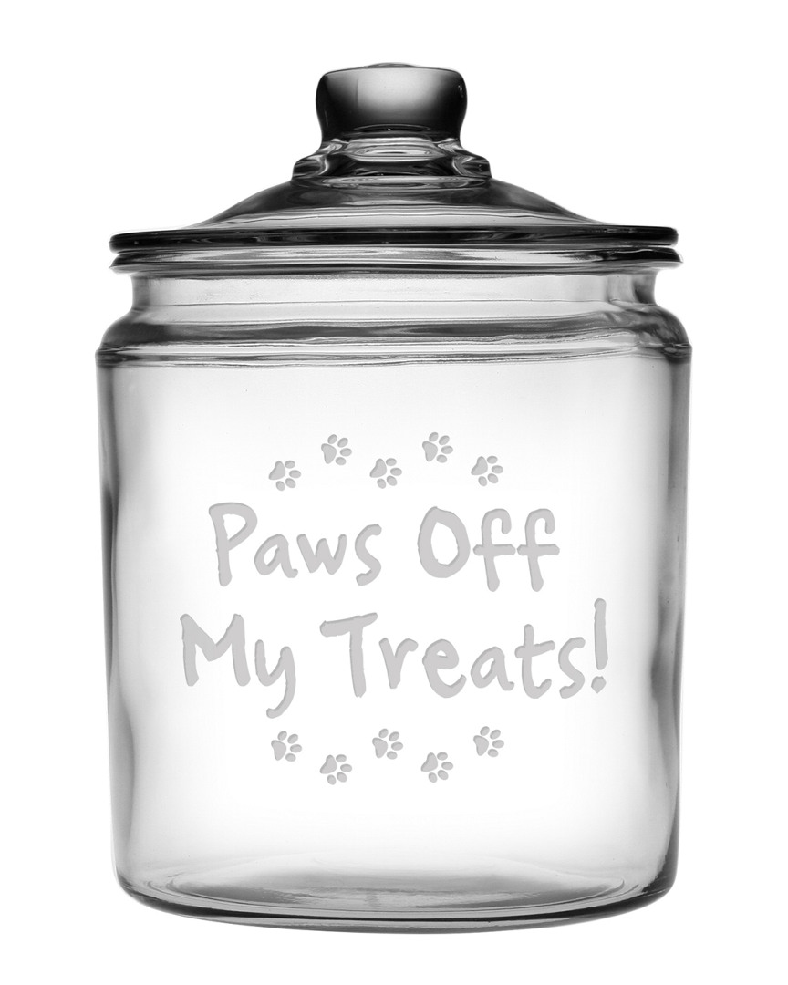 Susquehanna Glass Paws Off 64oz Treat Jar With Lid