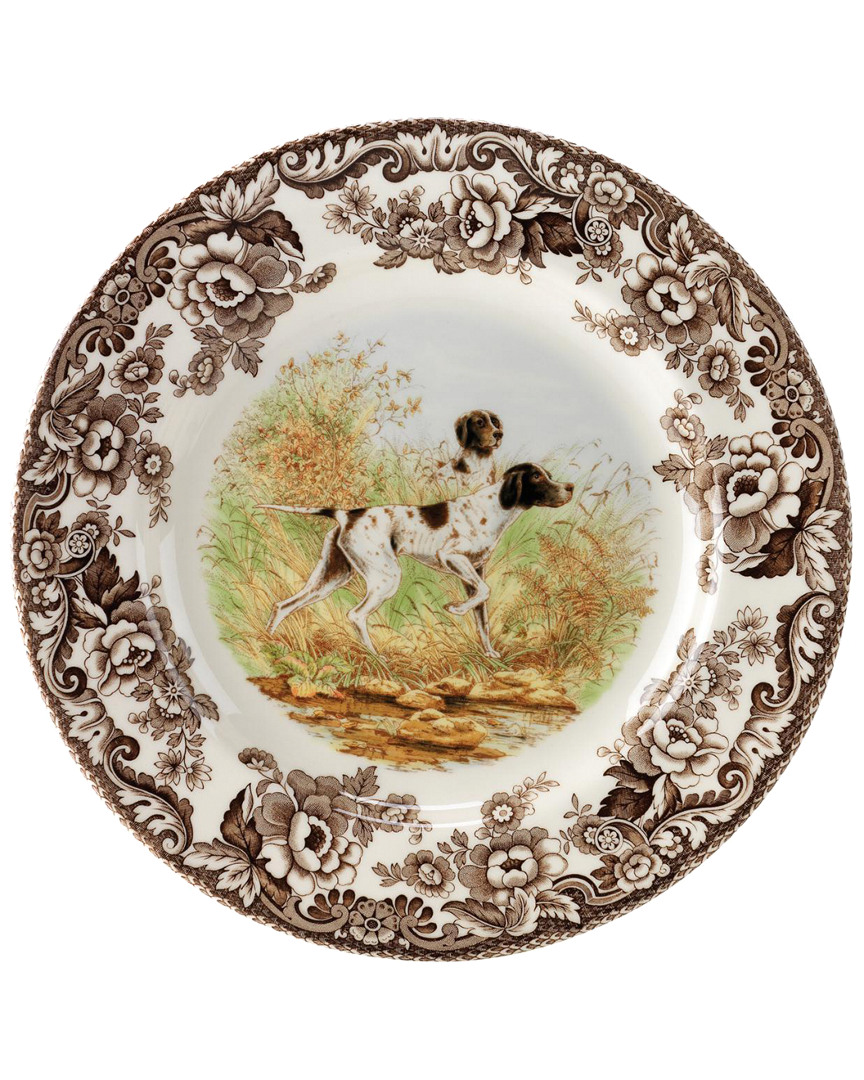 Spode Woodland Hunting Dogs Dinner Plate